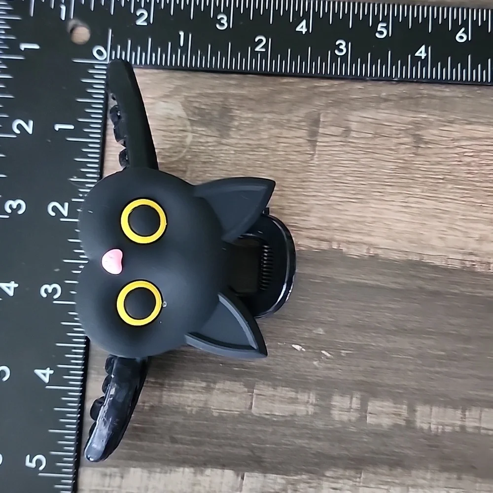 Black Cat Hair Clip ACRYLIC Hair Claw